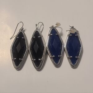 Faceted Dangle Earrings Duo